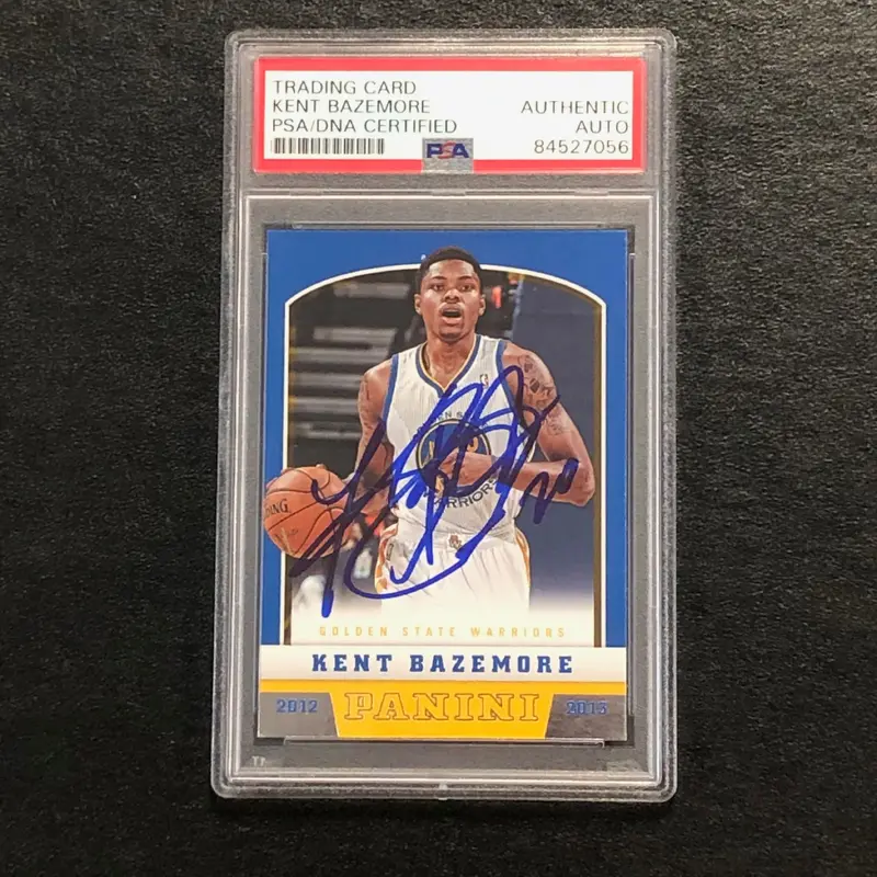 2012-13 Panini #256 KENT BAZEMORE Signed Card AUTO PSA Slabbed Warriors