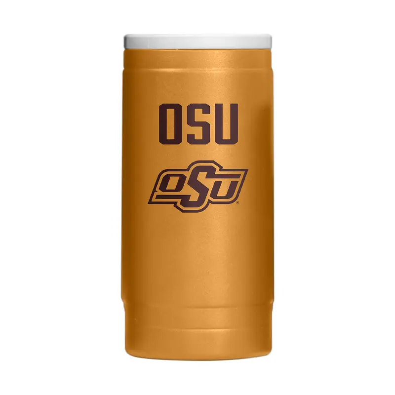 Oklahoma State  Huddle Powder Coat Slim Can Coolie