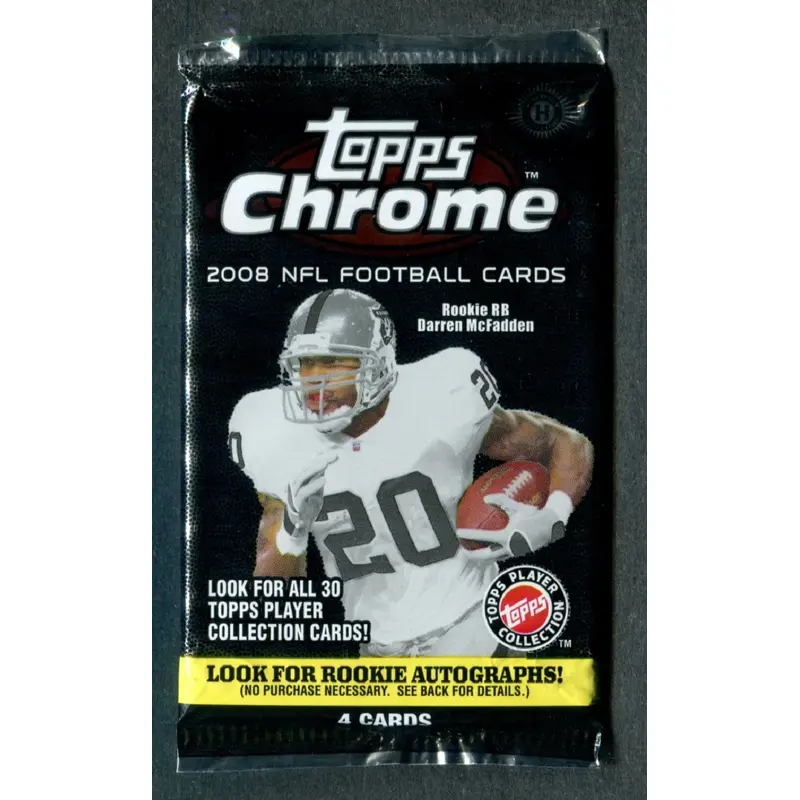 2008 Topps Chrome Football Unopened Pack (Hobby) (4)