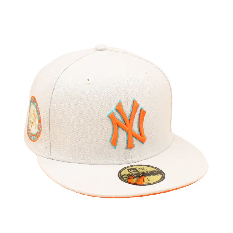 New York Yankees Cooperstown 59Fifty Fitted 27 World Series Titles - Stone/Orange