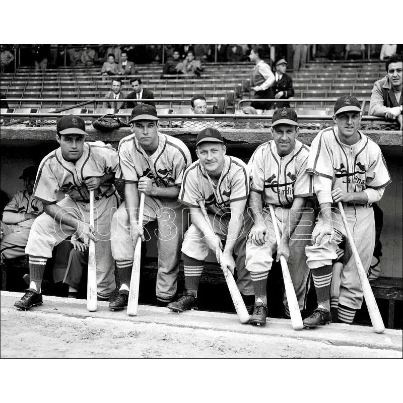 Stan Musial Enos Slaughter 11X14 Photo - Garagiola Sisler Kurowski 1946 Cardinals - 1756