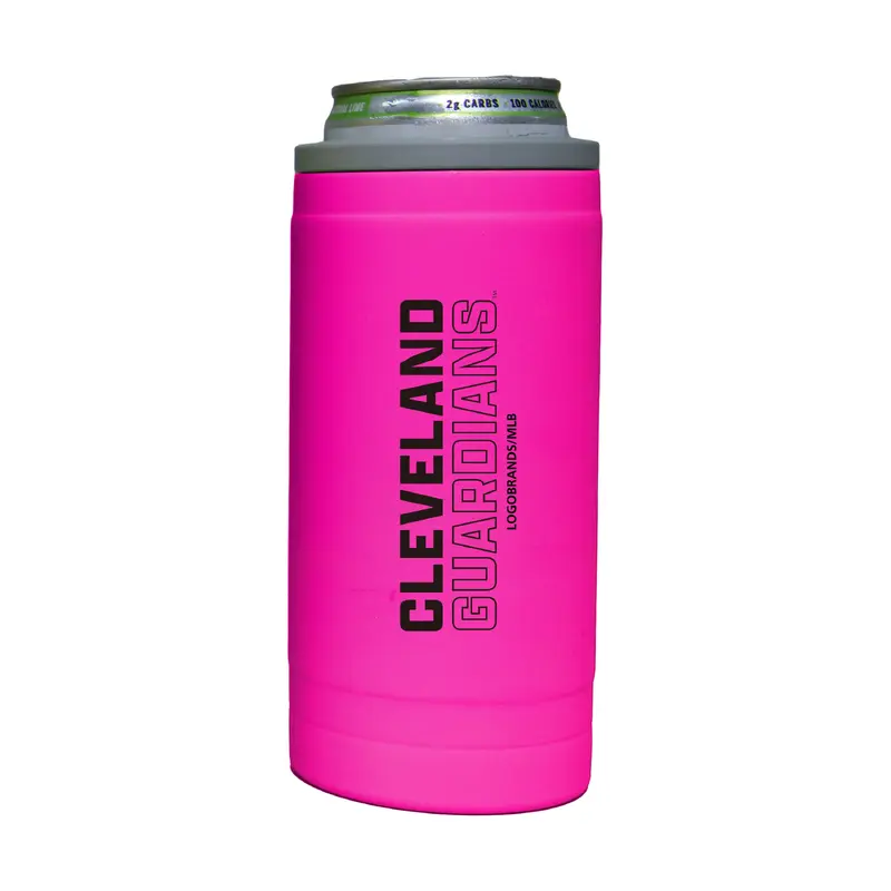 Cleveland Guardians 12oz Electric Stacked Soft Touch Slim Coolie