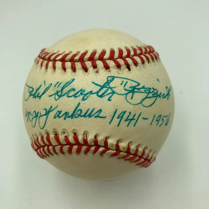 Phil "Scooter" Rizzuto New York Yankees 1941-1956 Signed AL Baseball JSA COA