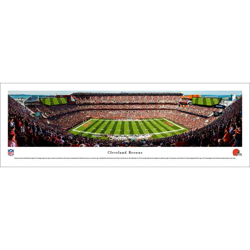 Cleveland Browns FirstEnergy Stadium NFL Gameday Panoramic Poster Print - Blakeway