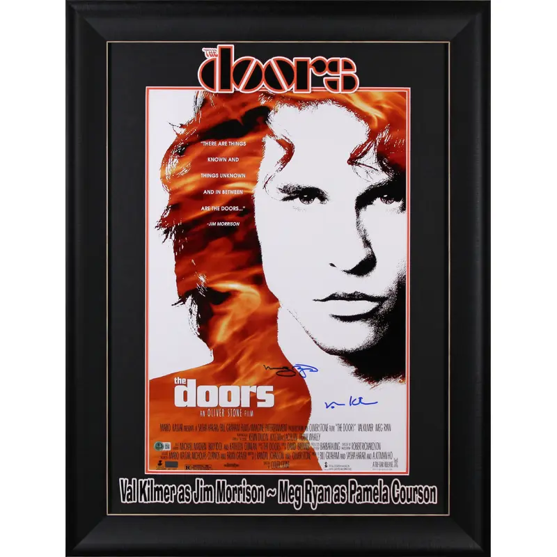 Val Kilmer & Meg Ryan The Doors Authentic Signed Framed 16x24 Photo BAS #AE09676