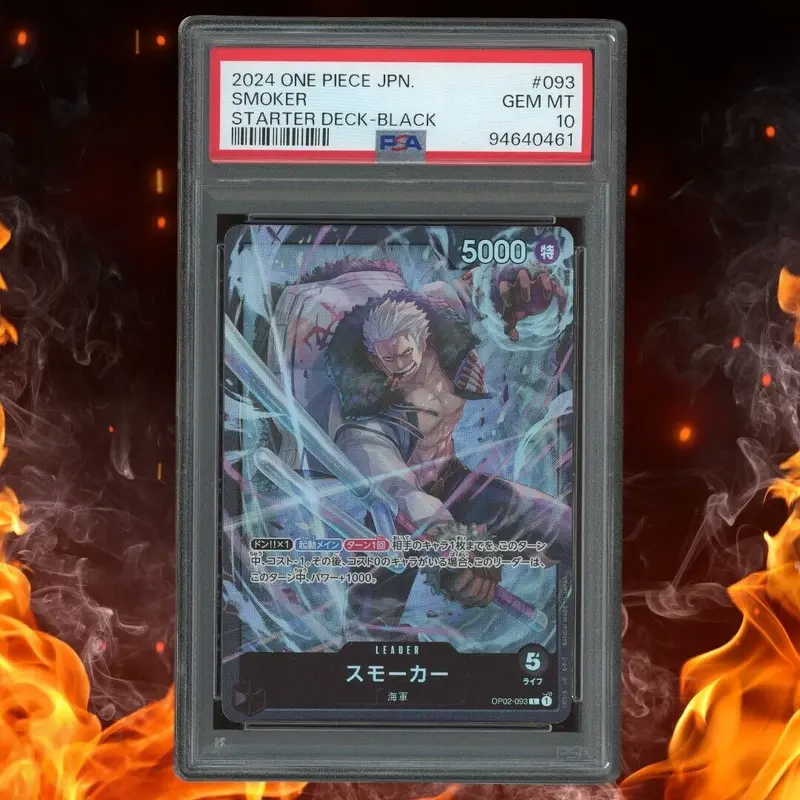One Piece Starter Deck Black SMOKER Leader Full Art OP02-093 PSA 10 Japanese