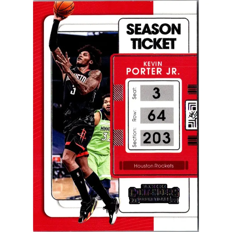 2021 Panini Contenders Game Ticket Red Kevin Porter Jr. #70