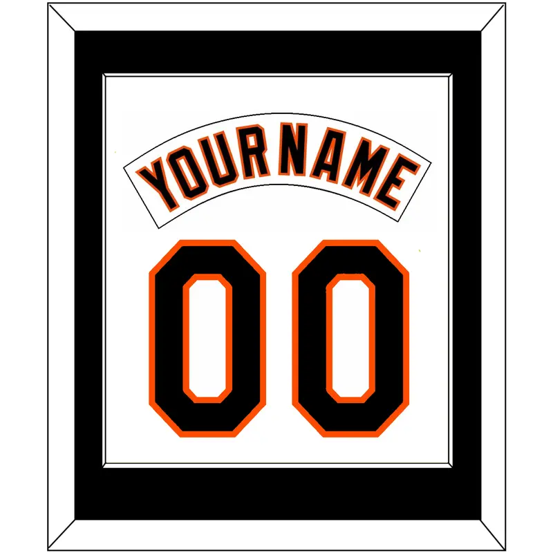 Baltimore Nameplate & Number Combined - Home White (1995-1997) - Single Mat 2