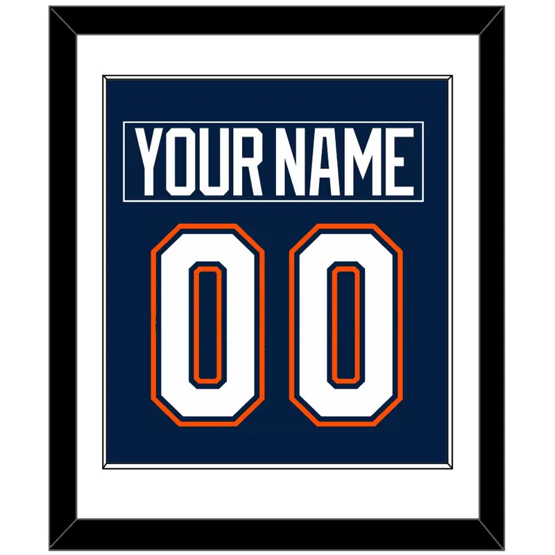 New York Nameplate & Number (Back) Combined - Road/Home Blue (1998-2007) - Single Mat 1