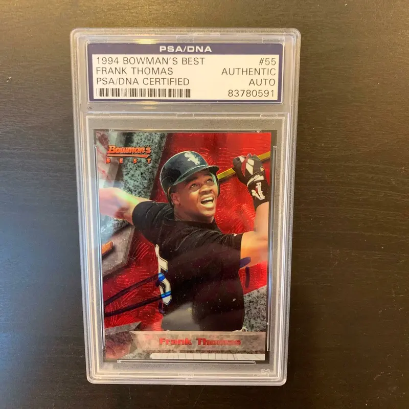 Frank Thomas Signed Autographed Baseball Card Chicago White Sox PSA DNA COA