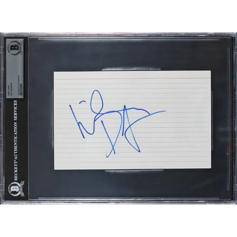 Willem Dafoe Platoon Authentic Signed 5x8 Index Card Autographed BAS Slabbed