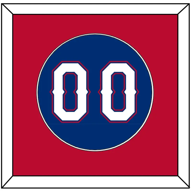 Texas Number - Alternate Blue (2016-2019) - Single Mat 2