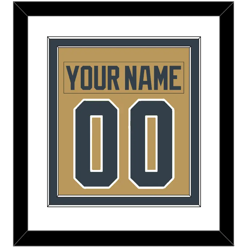 Vegas Nameplate & Number (Back) Combined - Alternate Gold - Double Mat 1