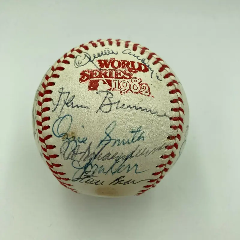 1982 St. Louis Cardinals World Series Champs Team Signed W.S. Baseball JSA COA
