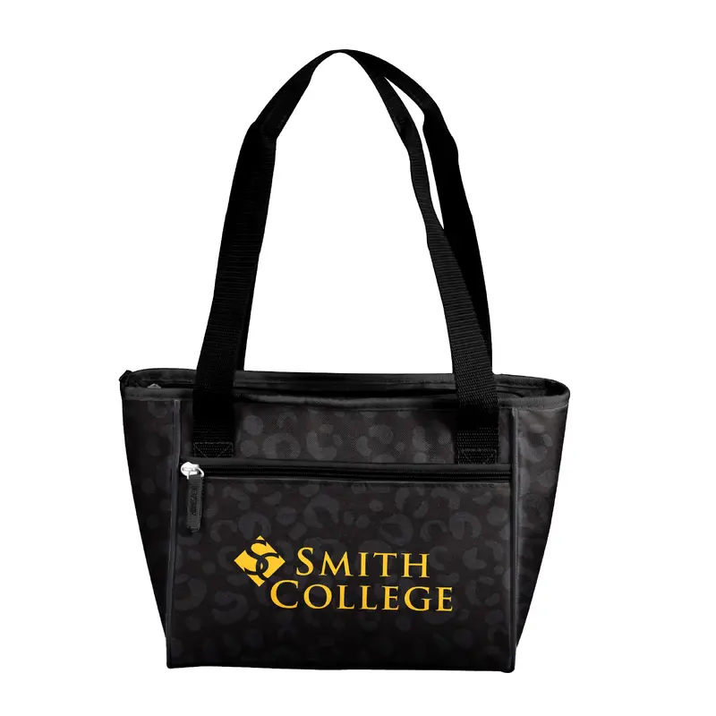 Smith College Leopard Print 16 Can Cooler Tote