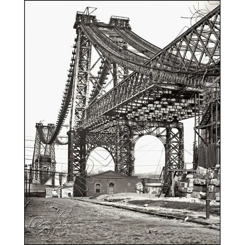 Williamsburg Bridge 8X10 Photo - 1902 Brooklyn New York Construction - 2449