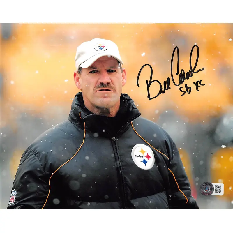 Steelers Bill Cowher "SB XL" Authentic Signed 8x10 Photo BAS #BK42709