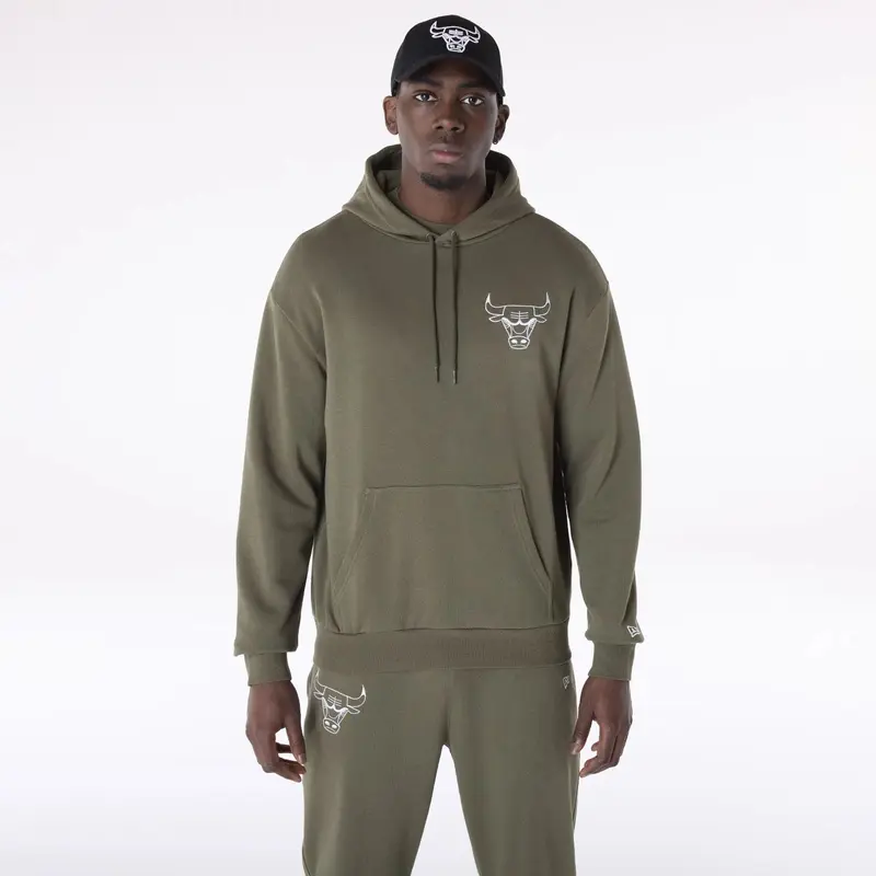 Chicago Bulls NBA League Essential Green Oversized Pullover Hoodie