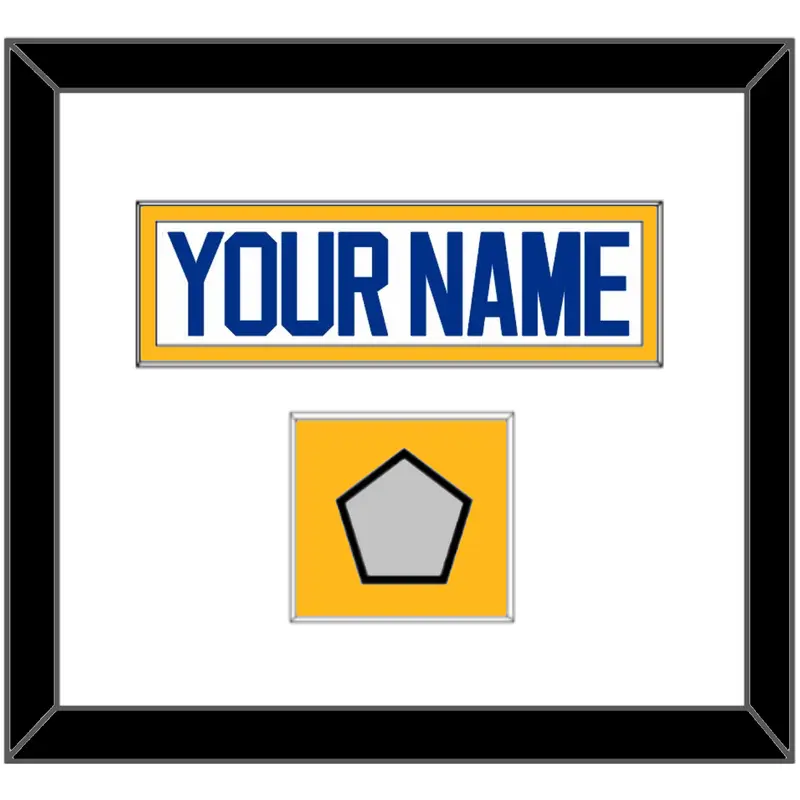 St. Louis Nameplate & Stanley Cup Finals Patch - Road White - Single Mat 2