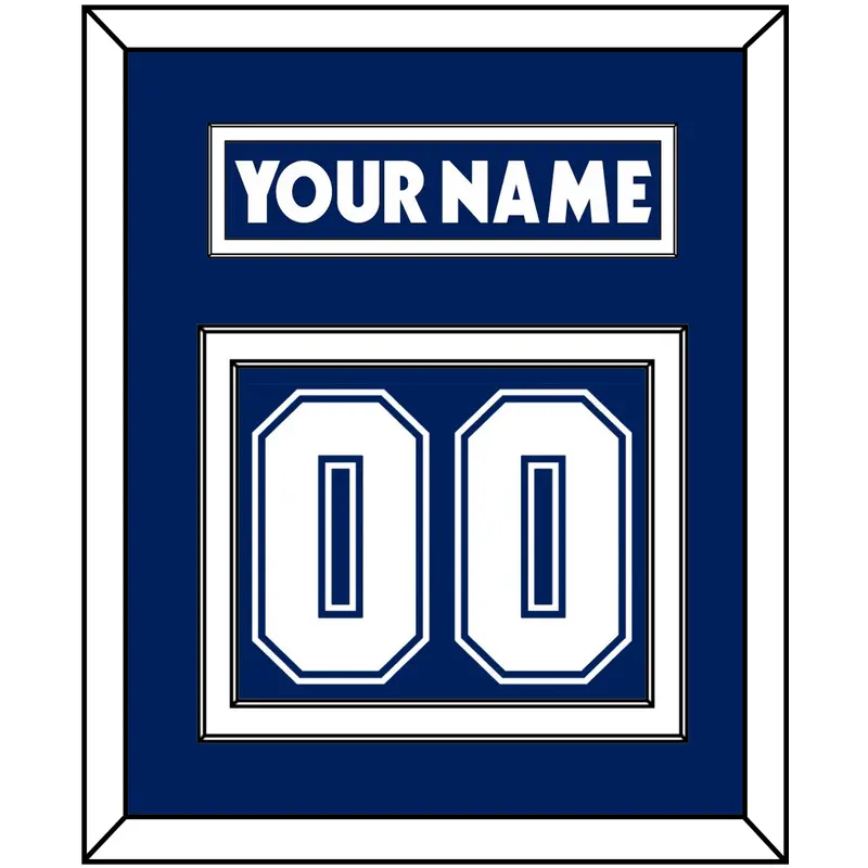 Toronto Nameplate & Number (Back) - Home Blue (2007-2010) - Double Mat 1