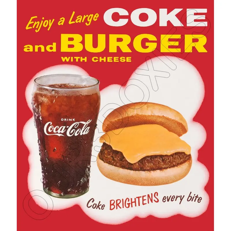 1950's Coca Cola Store Counter Standup Sign - Coke - 2585
