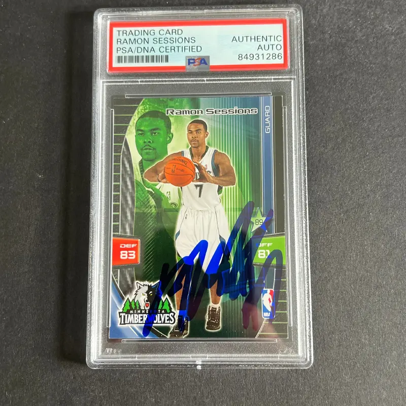 2009-10 Panini Adrenalyn Ramon Sessions Signed AUTO PSA Slabbed Timberwolves