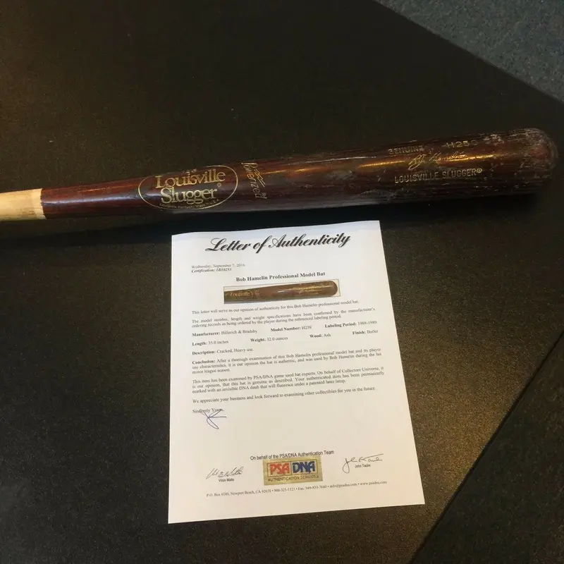 1988 Bob Hamelin Game Used Baseball Bat PSA DNA Rookie of the Year Winner