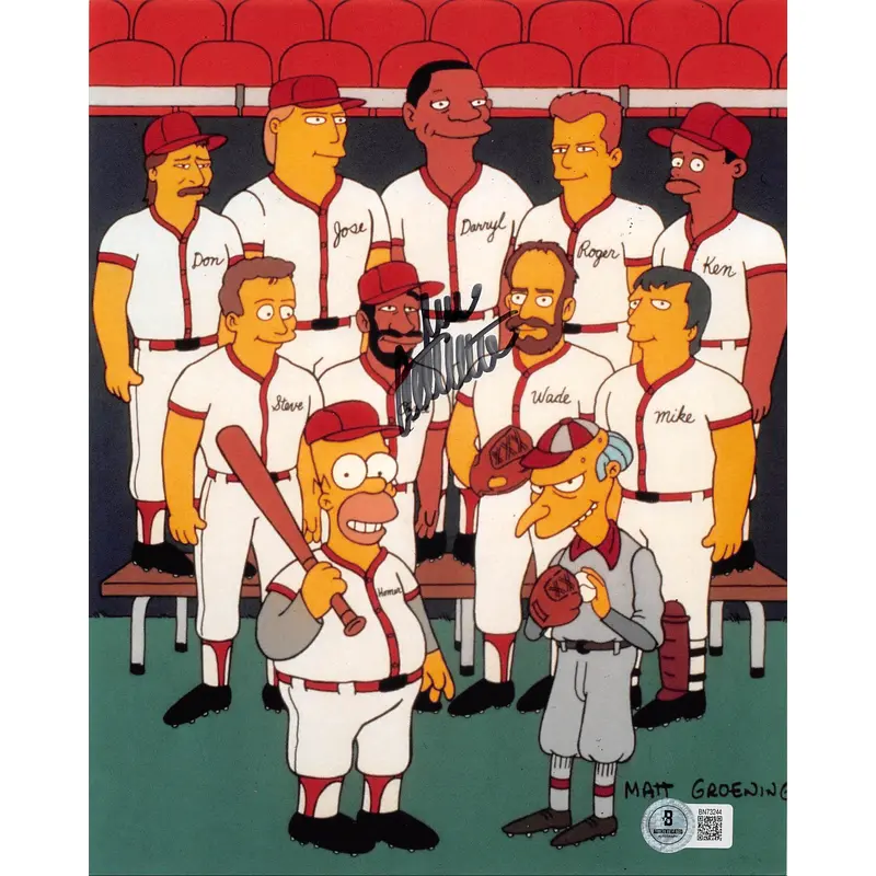 Dan Castellaneta The Simpsons Authentic Signed 8x10 Vertical Team Photo BAS 1