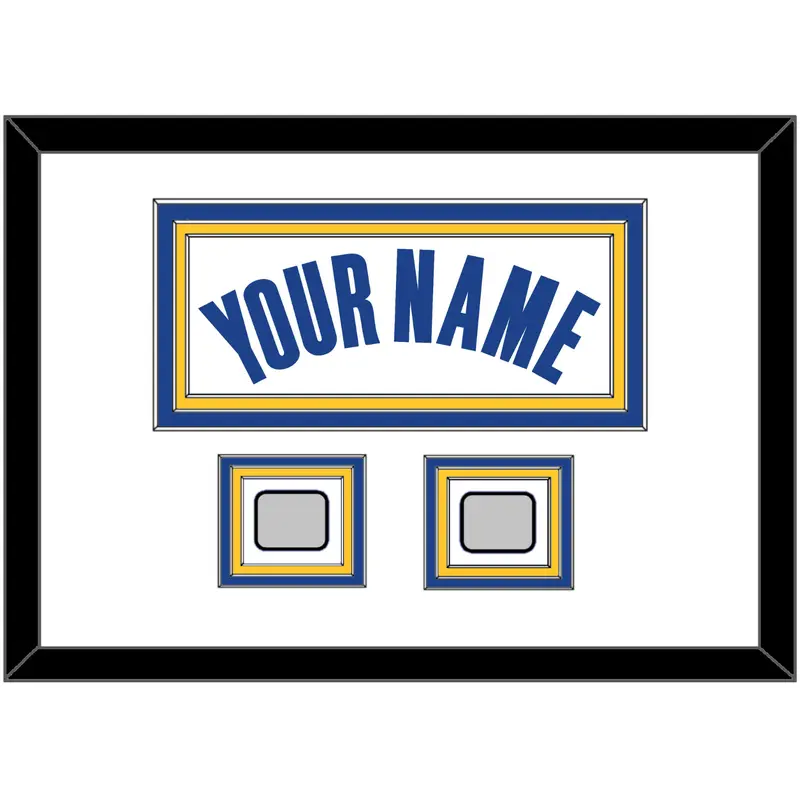 Golden State Name & 2 Champions Patches - White Association - Triple Mat 1