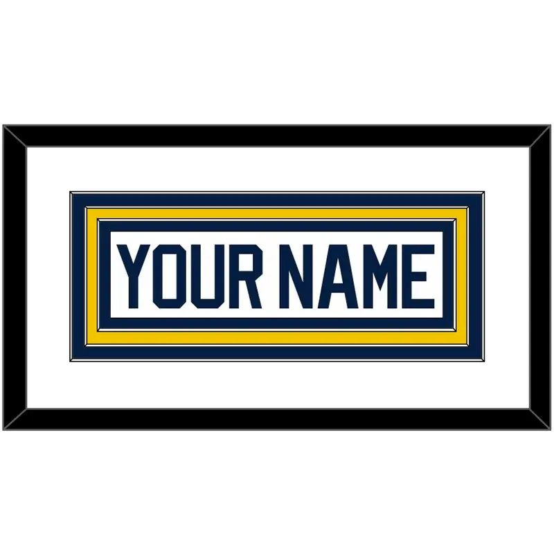 Michigan Hockey Nameplate - Home White (2021-2023) - Triple Mat 1