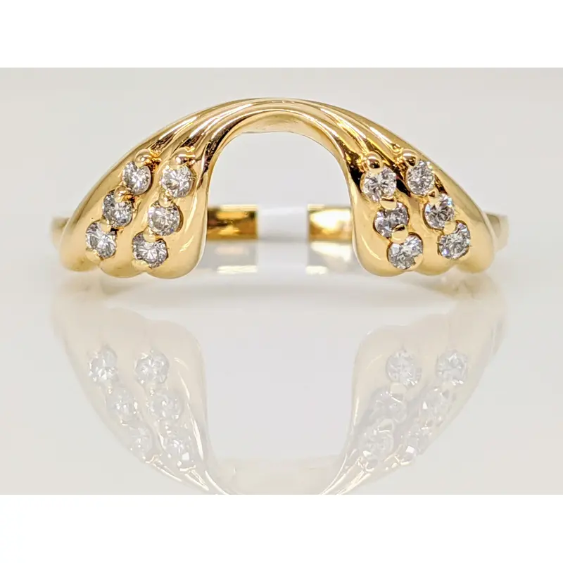 14K DIAMOND ROUND (12) MELEE ESTATE WRAP 3.0 GRAMS