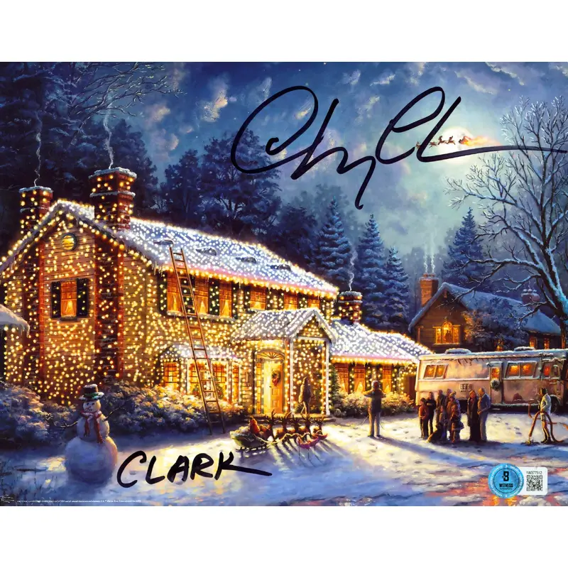 Chevy Chase Christmas Vacation "Clark" Authentic Signed 8x10 Photo BAS #1W377512