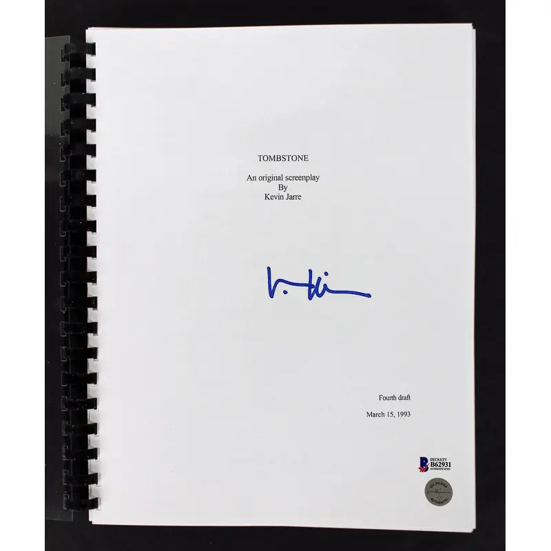 Val Kilmer Authentic Signed Tombstone Movie Script Autographed BAS