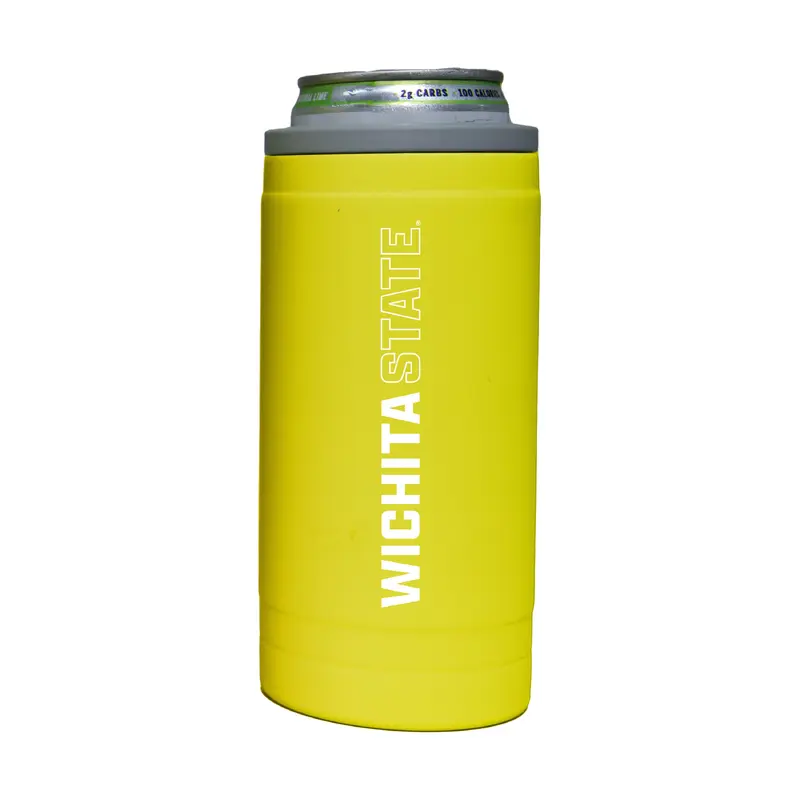 Wichita State 12oz Cru Stacked Soft Touch Slim Coolie