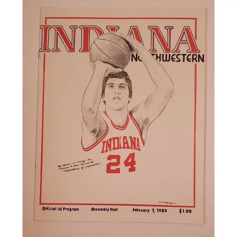 1980 Indiana University vs. Northwestern Program
