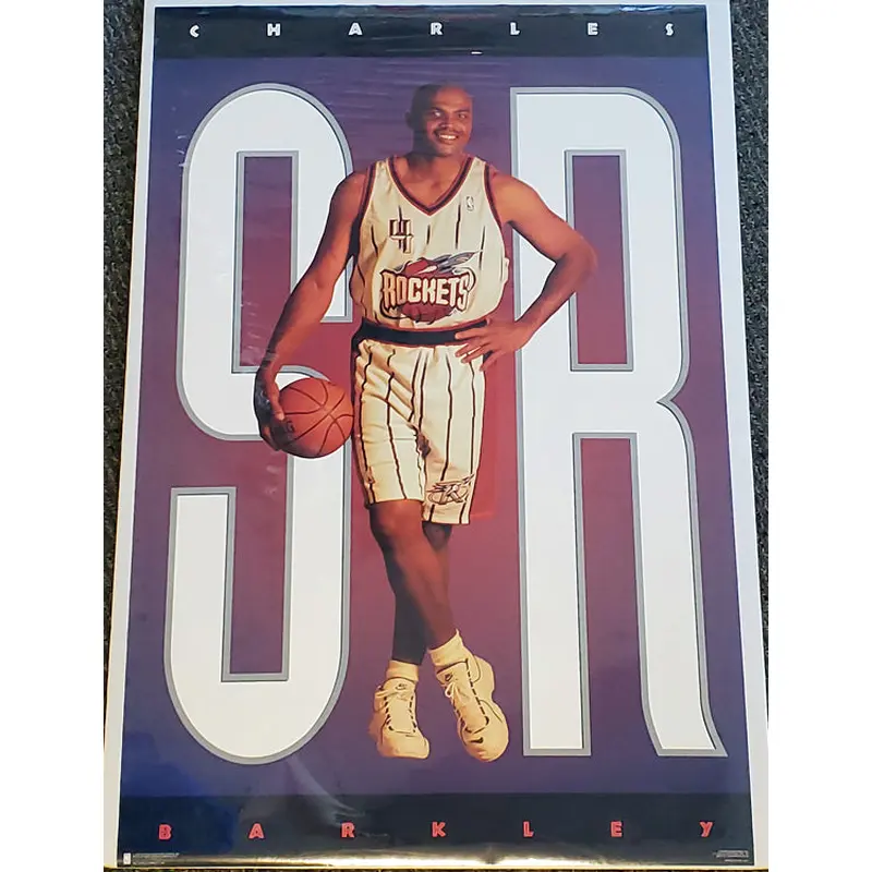 Charles Barkley "Sir Charles Profile" Houston Rockets Poster - Costacos 1996