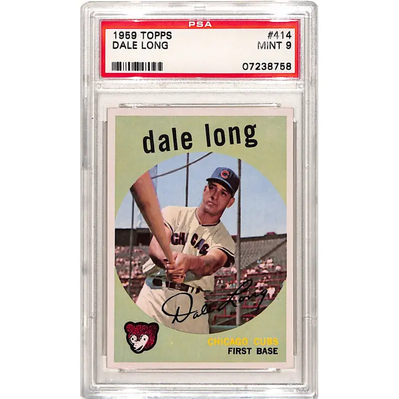 Dale Long 1959 Topps #414 PSA 9 Mint