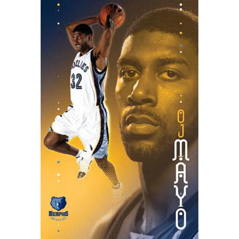 OJ Mayo "Debut" Memphis Grizzlies NBA Action Poster - Costacos 2008
