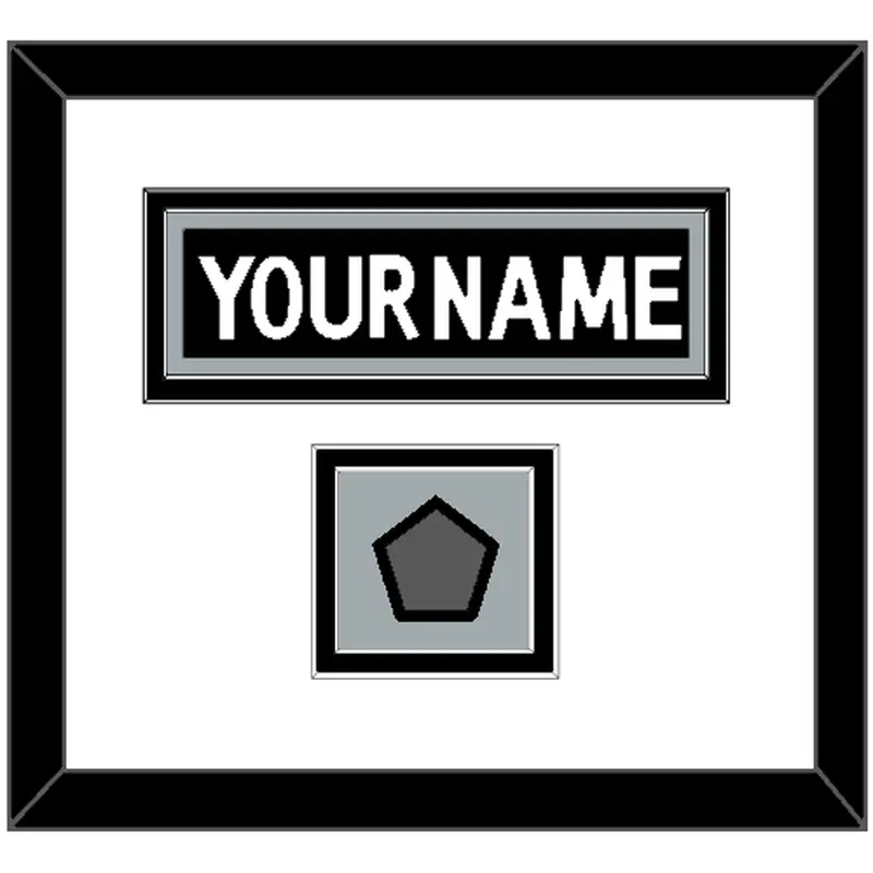 Los Angeles Nameplate & Stanley Cup Finals Patch - Home Black (2011-2017) - Double Mat 1