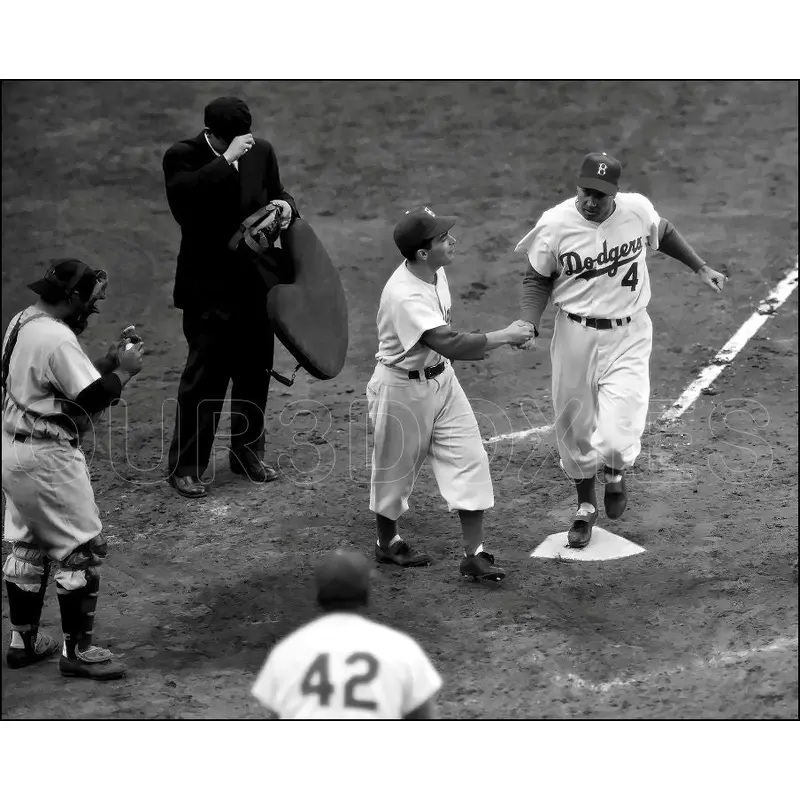 Jackie Robinson Duke Snider 8X10 Photo - Yogi Berra Dodgers Yankees - 11991