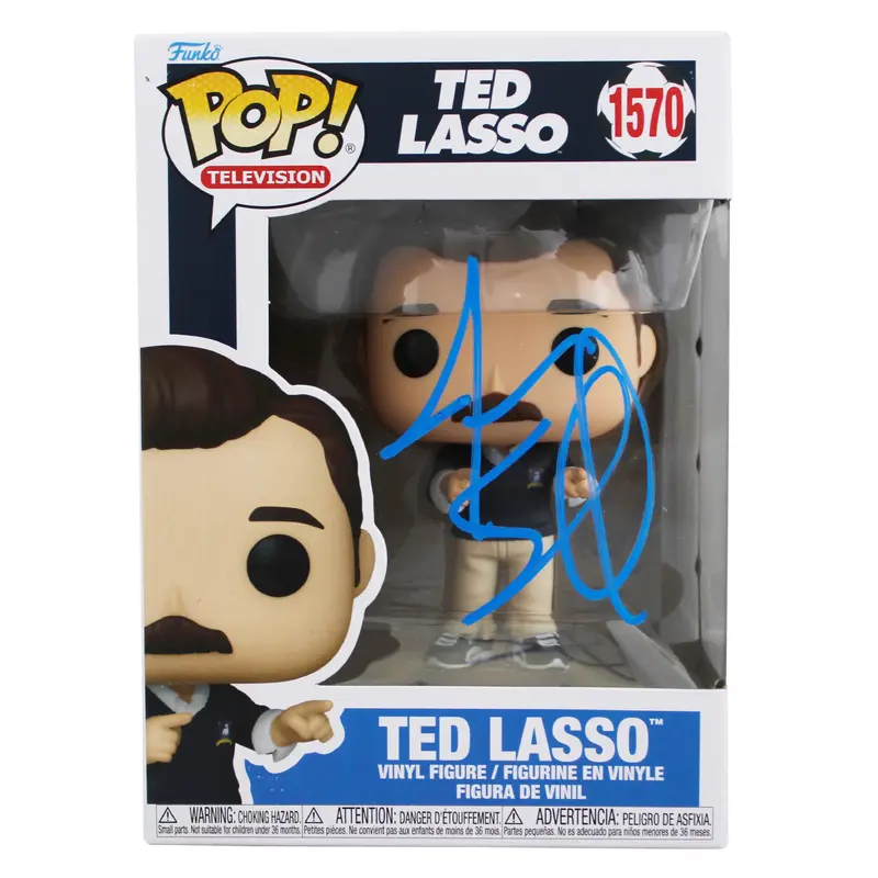 Jason Sudeikis Signed Ted Lasso #1570 Funko Pop Vinyl Figure JSA #CE85439