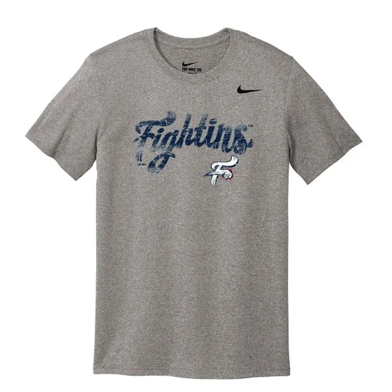 Nike Heather Grey Fightins Legend Short Sleeve DriFit T-Shirt