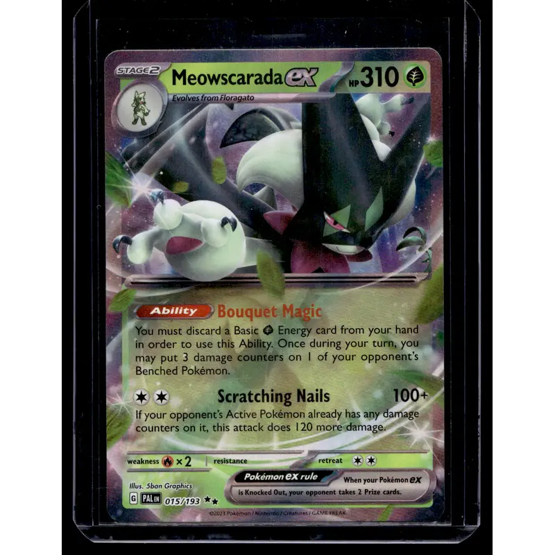 2023 Pokemon - Scarlet & Violet - Paldea Evolved - Meowscarada ex #015