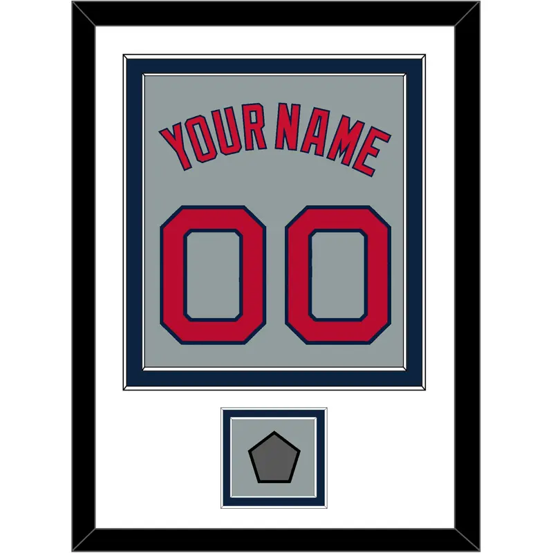 Boston Name, Number & World Series Champions Patch - Road Gray - Double Mat 2