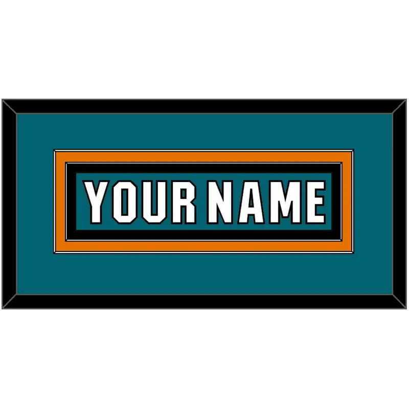 San Jose Nameplate - Home Teal (2017-2022) - Double Mat 2