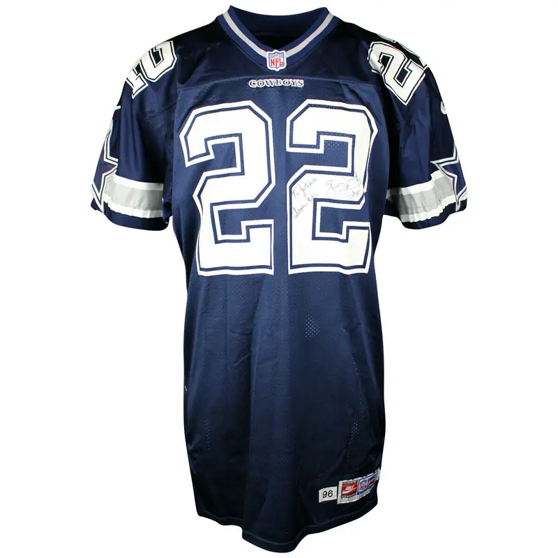 1996 Emmitt Smith Signed Game Used Dallas Cowboys Jersey JSA & Grey Flannel COA