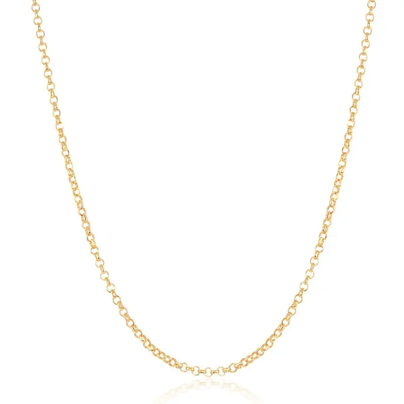Sterling Silver 0.9mm D-C Cable Chain - Gold Plated