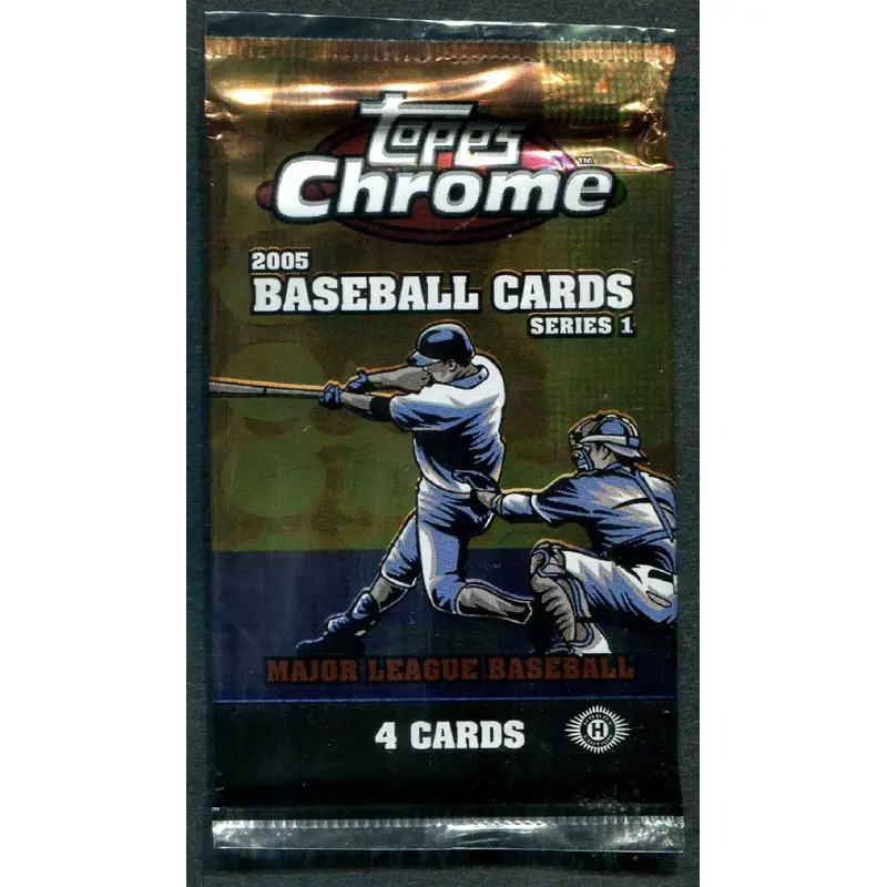 2005 Topps Chrome Baseball Unopened Series 1 Pack (Hobby) (4)