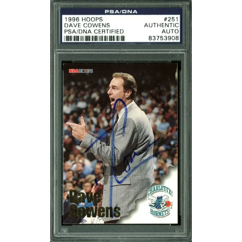 Hornets Dave Cowens Authentic Signed Card 1996 Hoops #251 PSA Slabbed #83753908