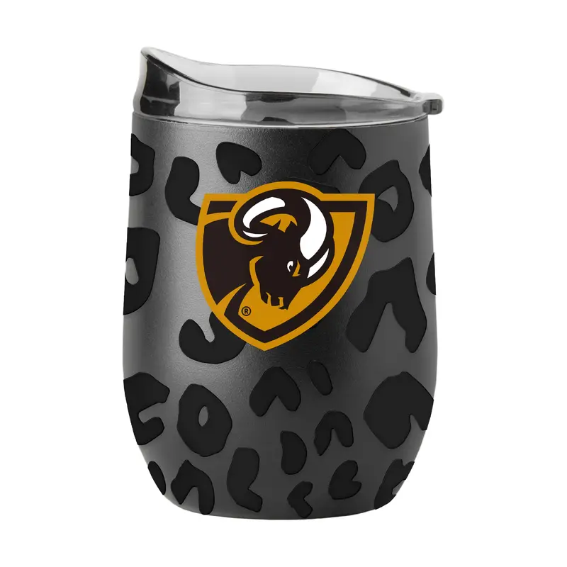 VCU Leopard 16oz Black Powdercoat Curved Beverage